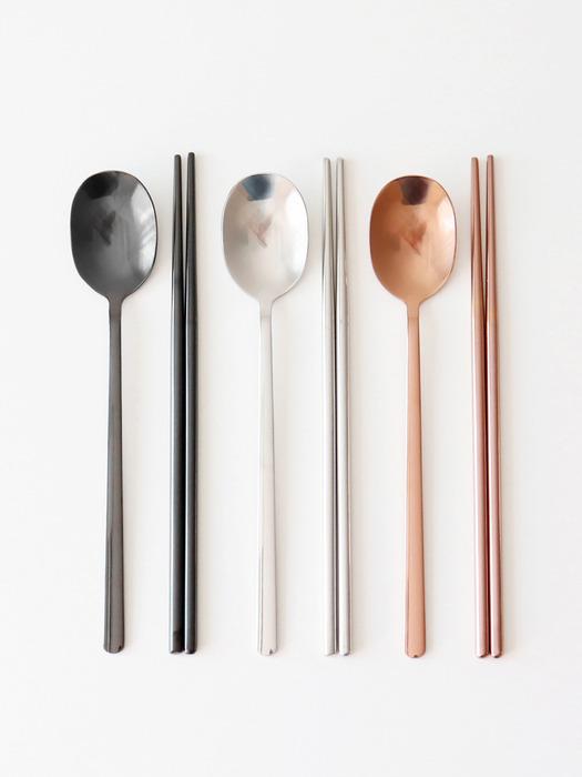 

kamomekitchen [1+1] Mine Square Cutlery Set Silver