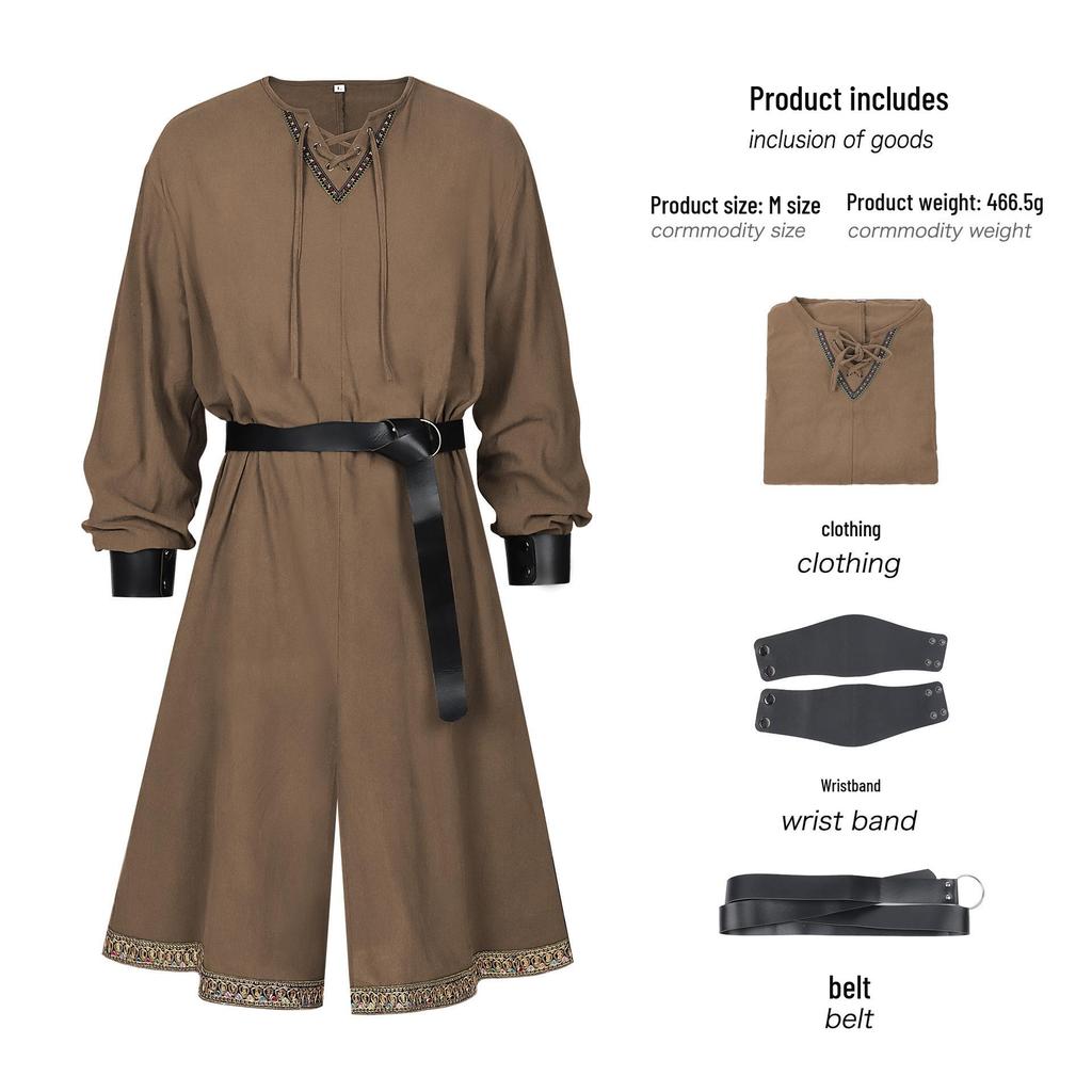 Renaissance Knight Viking Pirate Tunic Costume