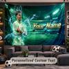 Wall Hanging Tapestry Custom NameLamine Yamal Pattern Personalized Printed Fabric Wall Decor