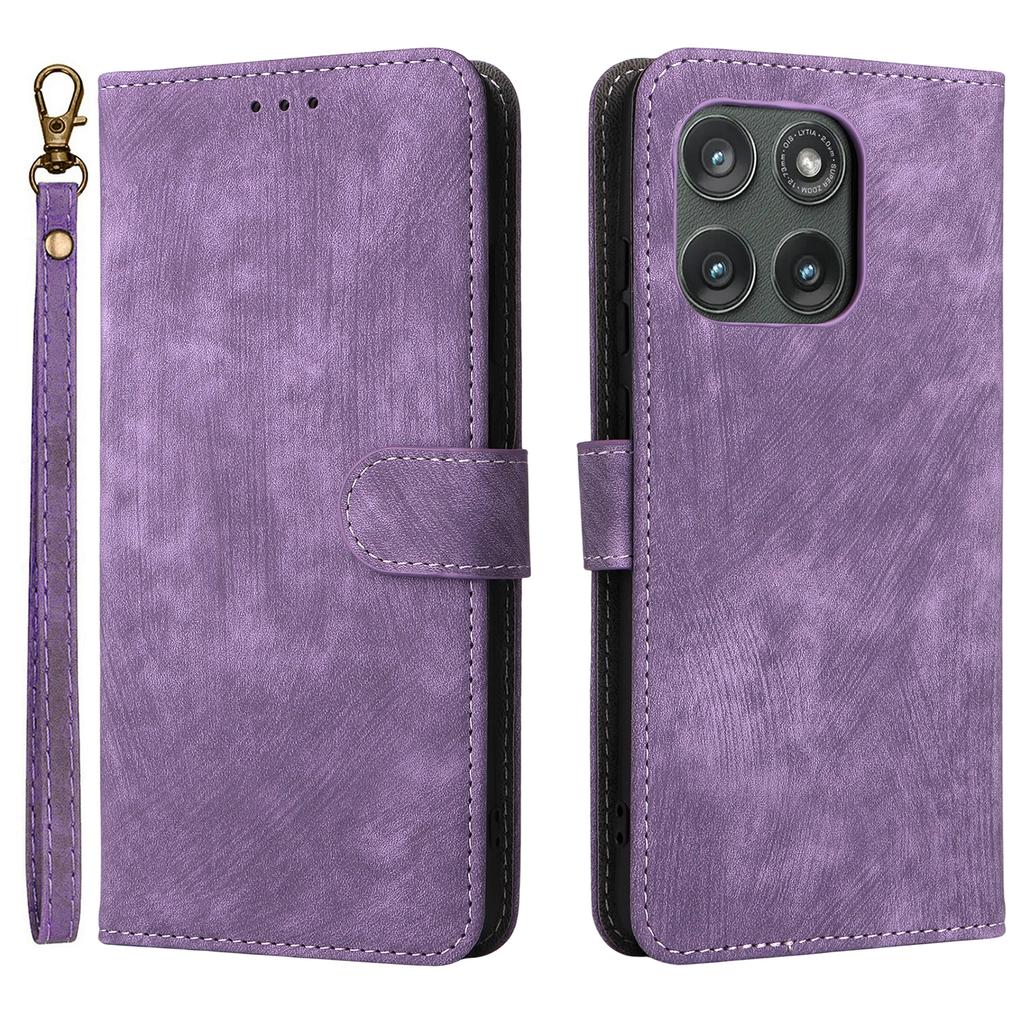 For Motorola Edge (2025) 5G/Edge (Gen 6) Case Wallet RFID Blocking PU Leather Phone Cover Stand with Strap