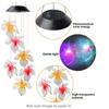 Outdoor Colorful Gradient Solar Wind Chime Lamp Hummingbird Butterfly Landscape Light, LED Courtyard Decoration Atmosphere Light