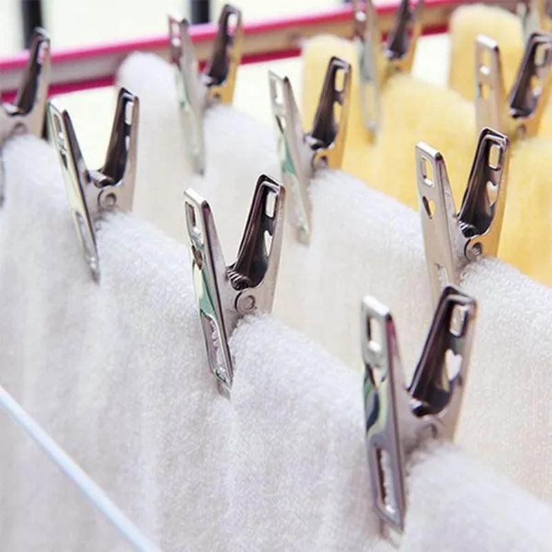 20 st rostfritt stålklämma vindtät klädnypa Liten platt anka silverhängare öppen mapp platt mapp vindtät klämma