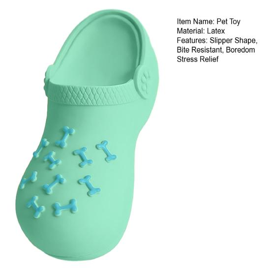 Squeaky Slipper Dog Chew Toy Bite Resistant Boredom Relief Simulated Shoes Interactive Toy Puppies Teething Cleaning Toy