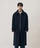 Draw Fit [Oh Jung-Kyu X Draw Fit] Consize Wool Wonder Balmacaan Coat [Navy]