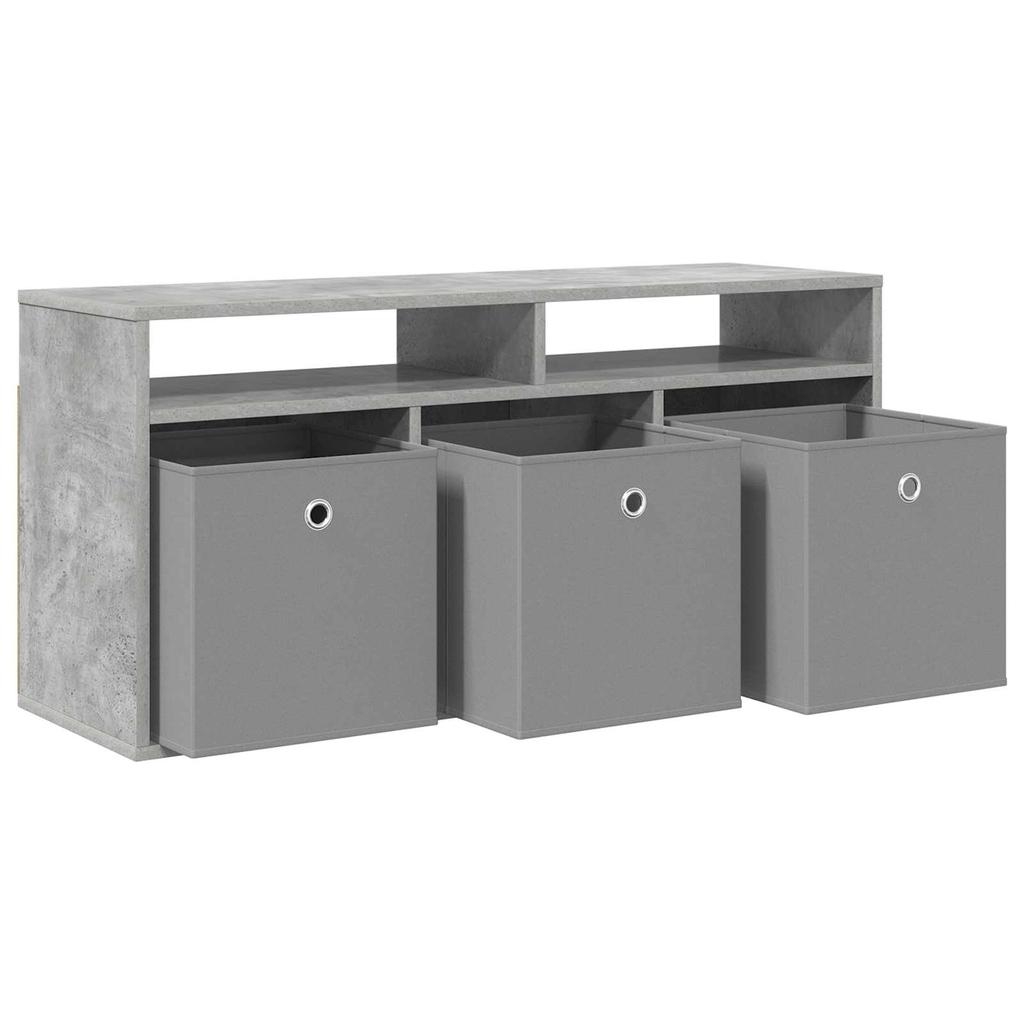 Lowboard with Drawers Concrete Grey 102 x 32 x 48.5 cm