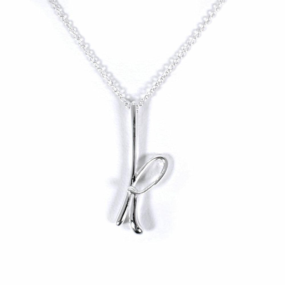 [Used] TIFFANY 925 Initial K Pendant Necklace j7-4