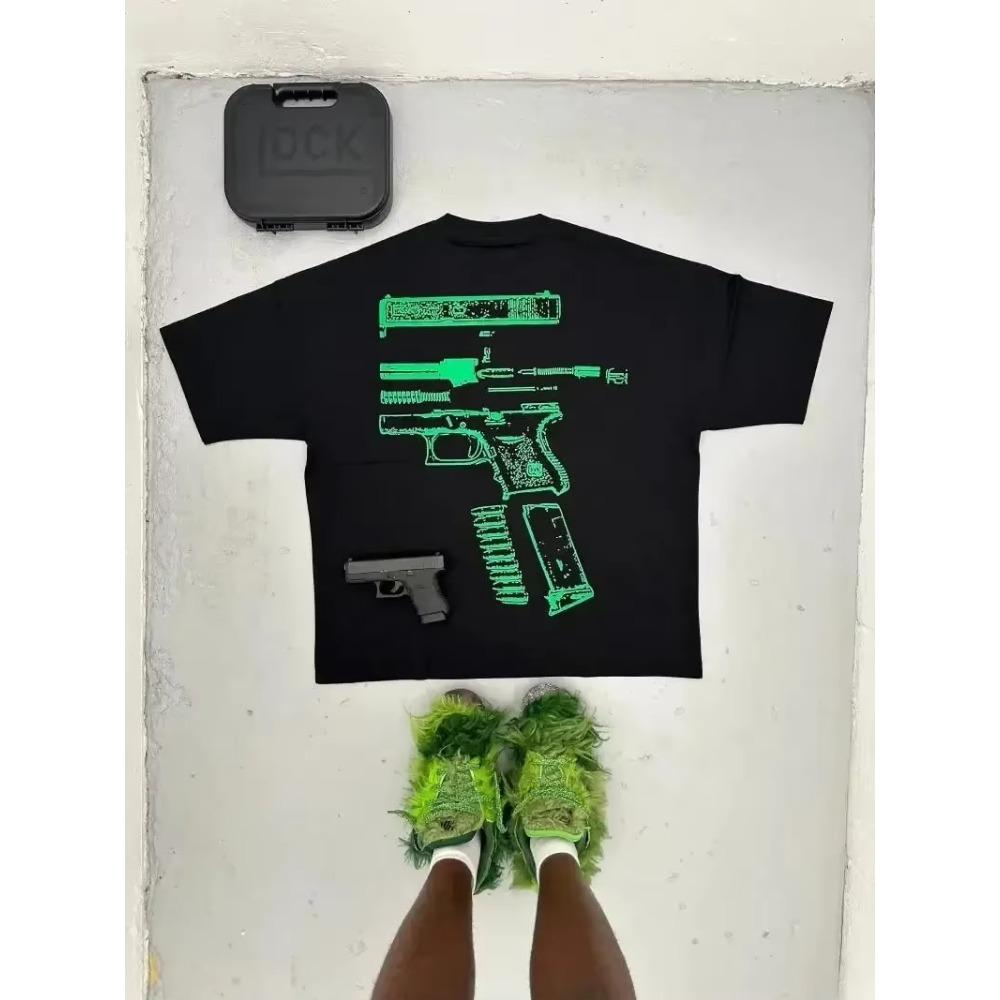 Pánská trička Y2K tričko Harajuku Hip Hop in We Trust grafický potisk kulatý výstřih bavlna oversized tričko gotické topy s krátkým rukávem