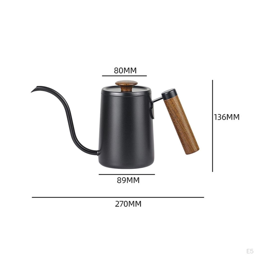 Coffee Gooseneck Kettle, Pour over Big Capacity 600ml, Narrow Drip Tea