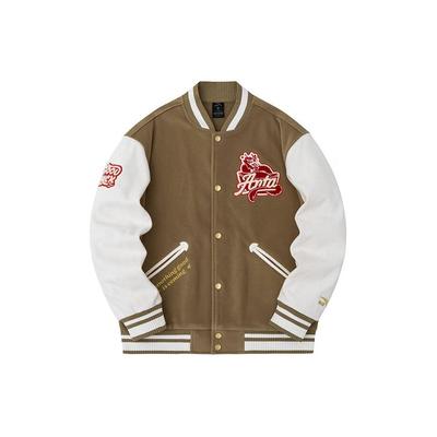 Lifestyle Serie Gutes passiert Drachenjahr Color Block Verdickte Baseballjacke Herrenjacke Haselnussbraun 152418745N-2