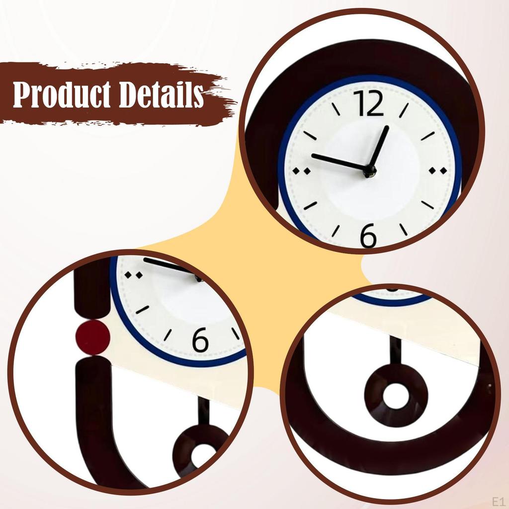 Wall Clock Acrylic Adorable Mute Modern Easy to Install Creative Decorative for Home Kitchen Bedroom