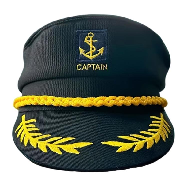 Breathable Embroidered Sailors Hat Adjustable Perfect For Costume Event Daily Wear