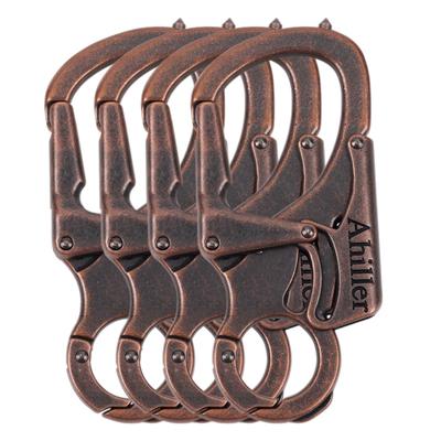 Ahiller 8cm Carabiner Keychain Clip - Sturdy Alloy Double Lock