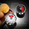 Stainless Steel Magnetic Kitchen Timer with Visual Countdown and Portable Design