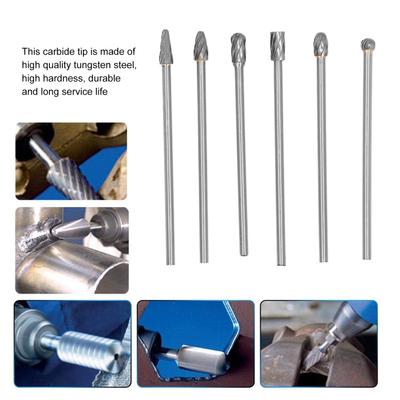 Carbide Burrs Set Tungsten Steel Finish Machining Cylinder Head Porting Kit High Hardness for Manufacturing Shop