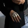 Silvery/Golden Irregular Pleated Knuckle Ring Artistic Minimalist Niche Unique Exquisite Finger Ring Suitable For Men And Women
