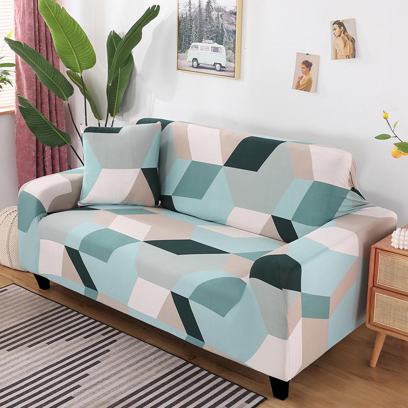Geometric Printed Stretch Sofa Covers For Living Room Modern Style Sofa Slipcovers All Seasons Available Couch 1 /2 /3 /4 Seater