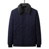 Men's Plus Velvet Fur Collar Winter Coat - Middle-Aged, Loose Fit Cotton Jacket