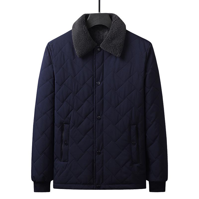 

2025 Executive Men s Fleece-Lined Cotton Jacket - Autumn/Winter Collection L темно-синього кольору