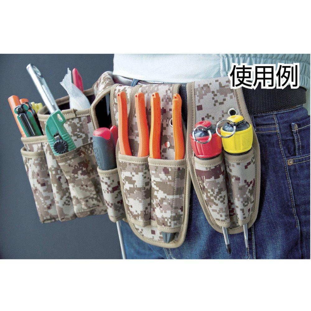 TRUSCO Digital Desert Camouflage Waist Pouch with Pliers and Screwdriver Two-Tier Holder, TCM-W24