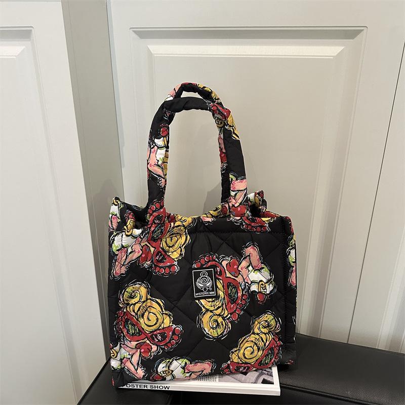 New trendy brand black super pacifier fashion tote bag small cool printed sunglasses baby hand bag