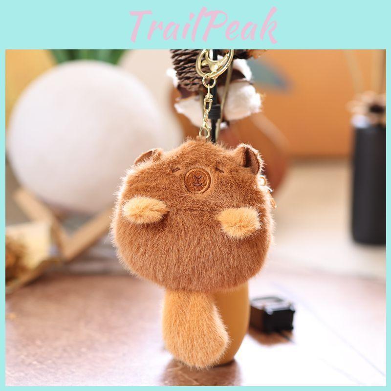 Panda Capybara Plush Keychain Animal Pendant Soft Stuffed Doll Kids Toy Gift