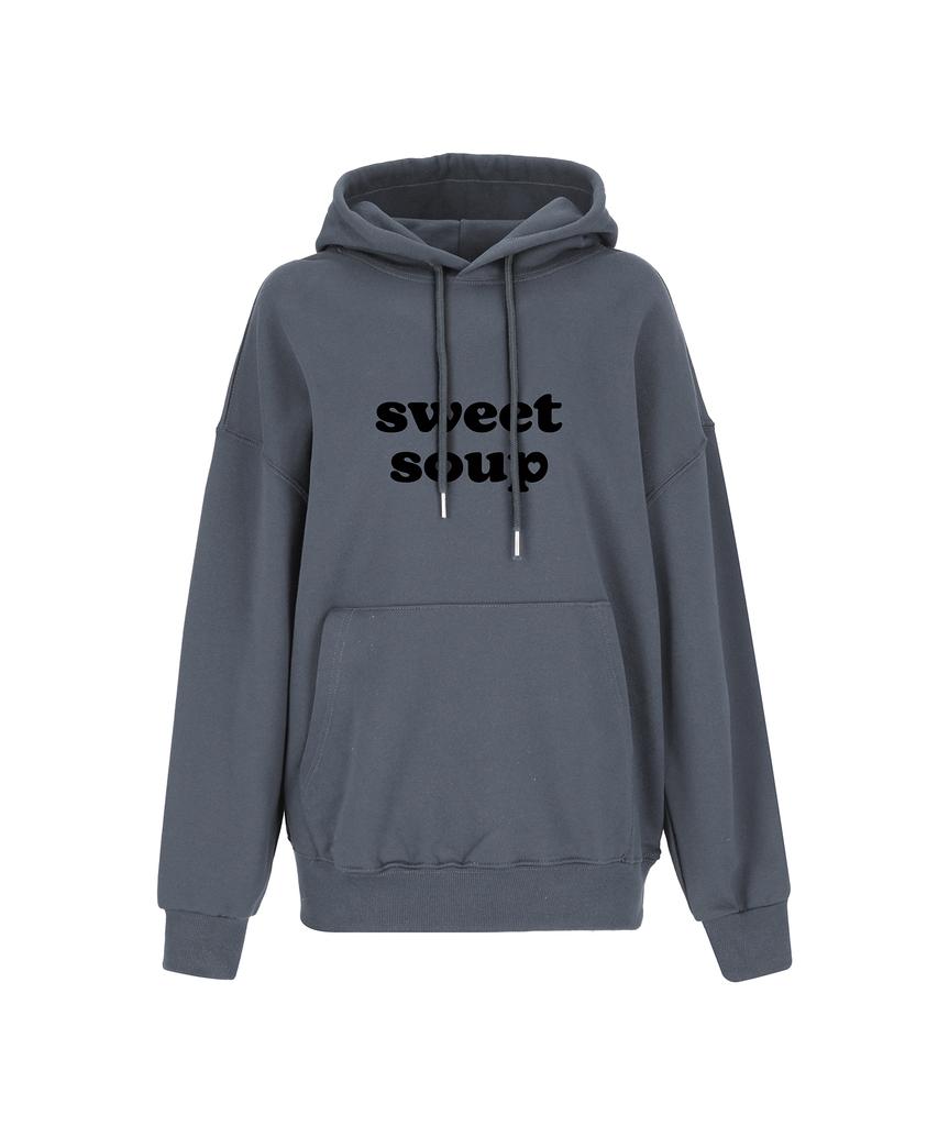 SWEET SOUP Sweet Heart Lettering Oversized Hoodie Sweatshirt (Wcrltf4)