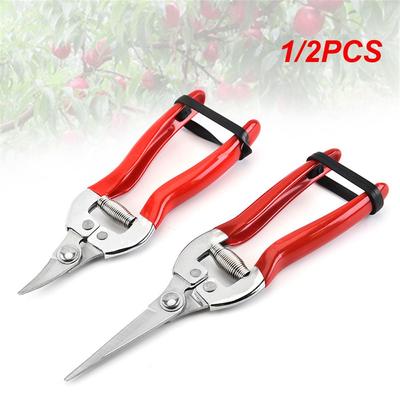 1/2PCS Tesoura de poda Bonsai Tesoura de jardinagem de metal Ferramenta de corte de poda Cortador de mão Colheita de frutas Erva daninha Jardim em vasos domésticos