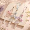 New Jellyfish Wind Chime & Glass Lily Pendant Car Ornament & Bag Charm for Women