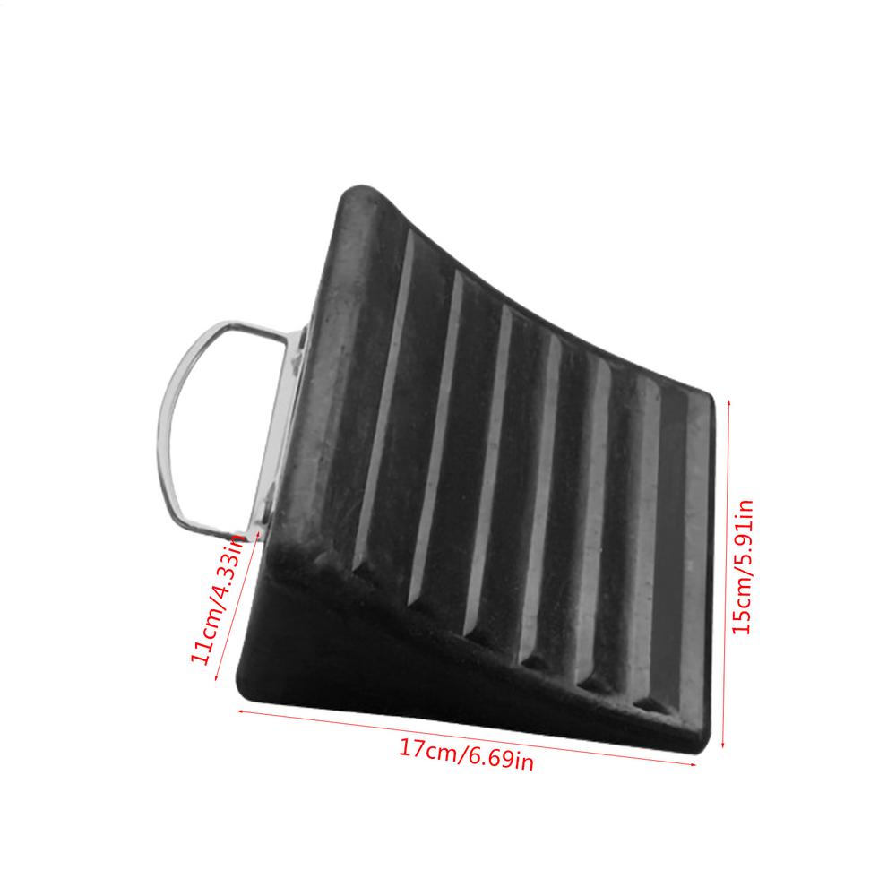 Anti-slip Auto Parking Wedges Car Stopper Tire Block Rubber Wheel Chock Support Pad Car Trailer Wheel Chock With Handles