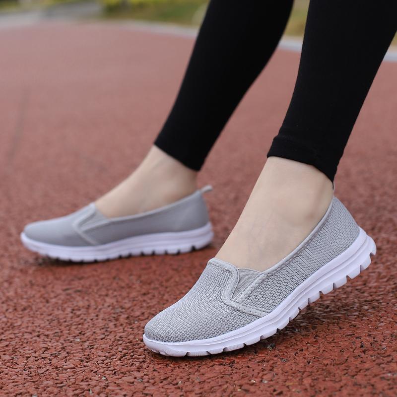 Women's Sports Casual Shoes Women's Shoes Mother's Shoes Walking Elderly Shoes Breathable Mesh Shoes