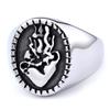 Vintage Punk Gothic Heart Ring Stainless Steel Jewelry for Women Men Unisex Fashion Accessory