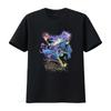 Vintage 1994 90s Magic Wizard Dragon All Over Print Liquid Blue T Shirt XL Designer Clothes S