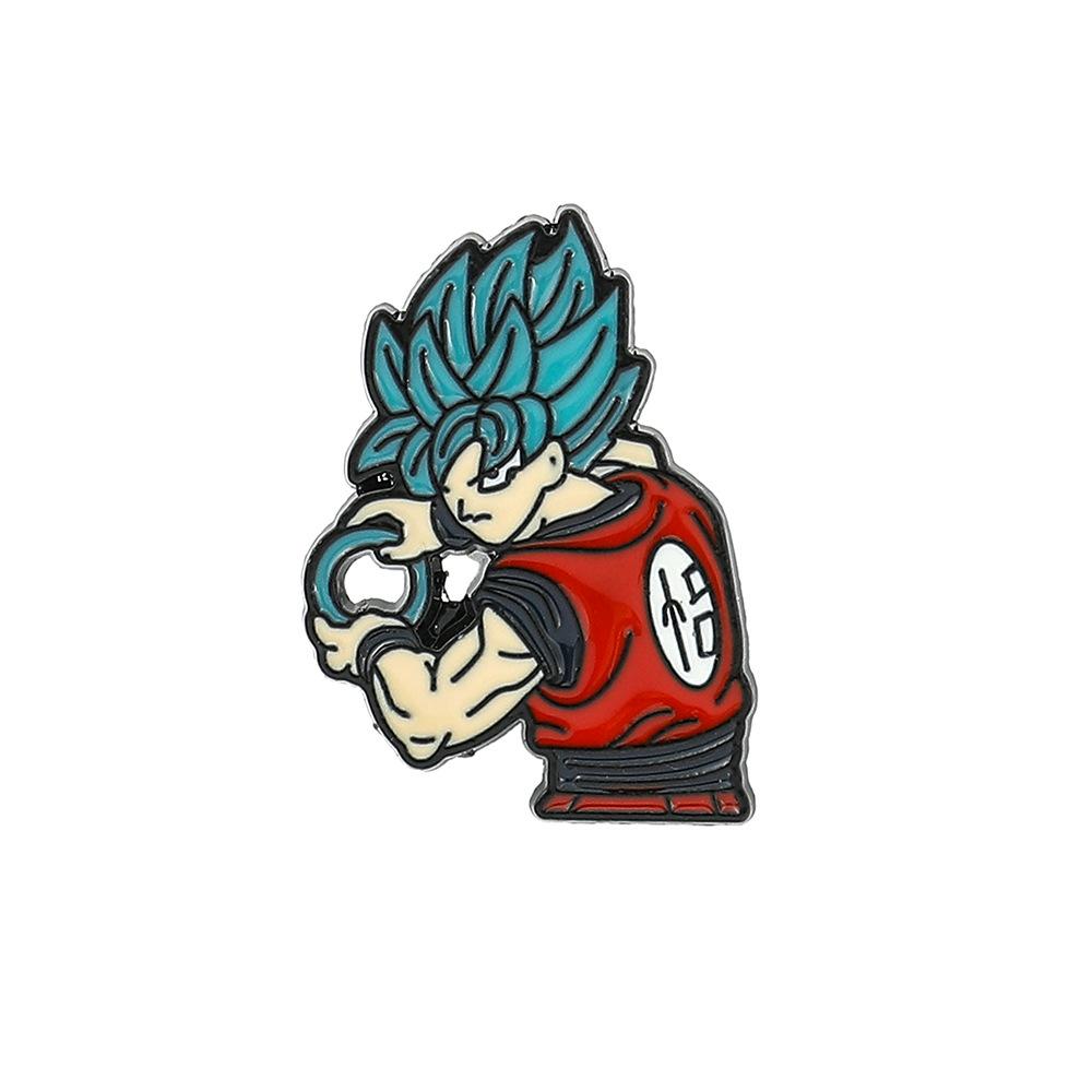 Dragon Ball Peripheral Japanese Cartoon Metal Brooch Pin Hat Clothing Alloy Paint Badge