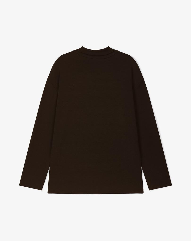 WORK ON BODY OFF Rested Semi-Overfit Turtleneck Knit [Brown]