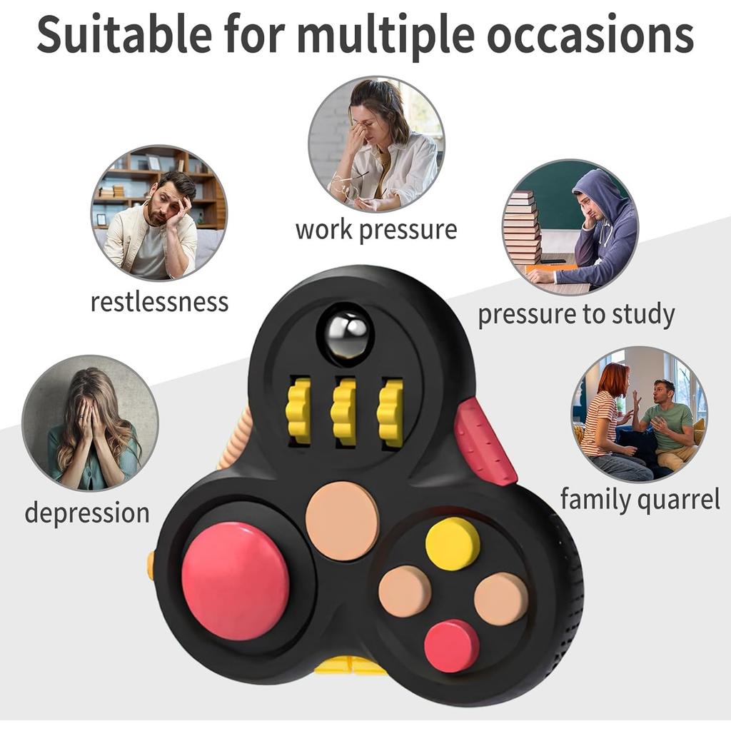 Fidget Toys, Fidget Pad Fidgets, Autism Figette Cubes, Cool Fidget Clicker Controller Desk Toys, Anxiety Relief Stress ADHD Toys, Sensory Fidget Cubes