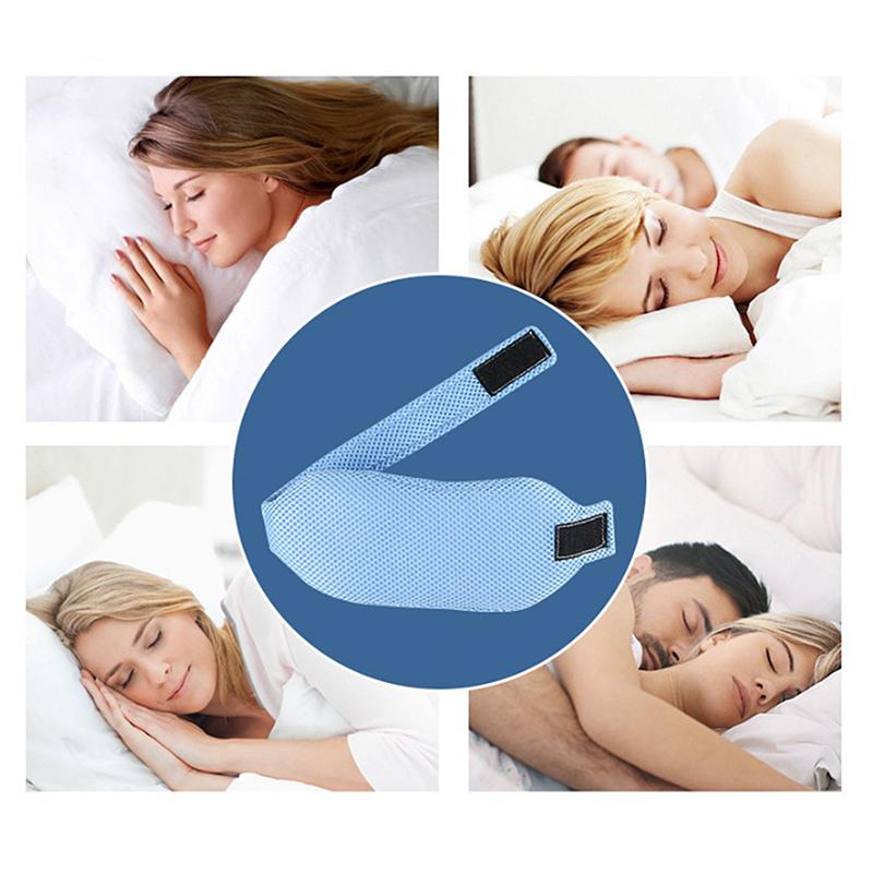 Adjustable Anti-Snoring Neck Brace Strap Stop Snore Jaw Support Chin Belt Apnea Night Sleeping Aid Tool for Better Sleep