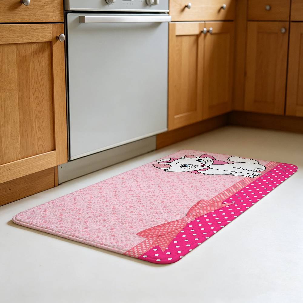 Cute Beautiful Cat Floor Mat Footpad Mats Style Soft Bedroom Floor House Laundry Room Mat Anti-skid Household Carpets