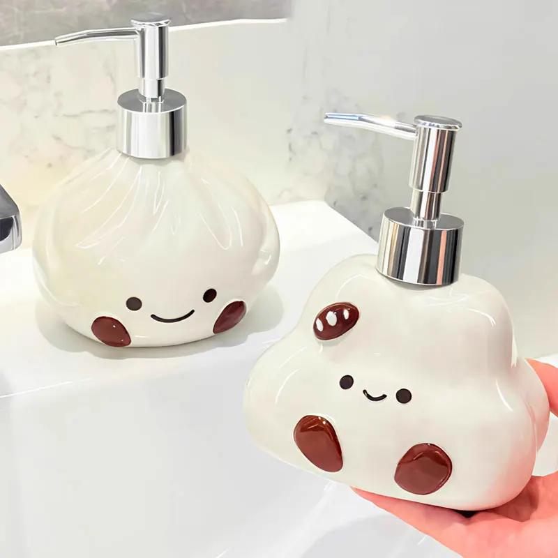 soap dispenser Cute ceramic lotion bottle press bottle hotel hand lotion bottle bathroom shower gel shampoo bathroom accessories