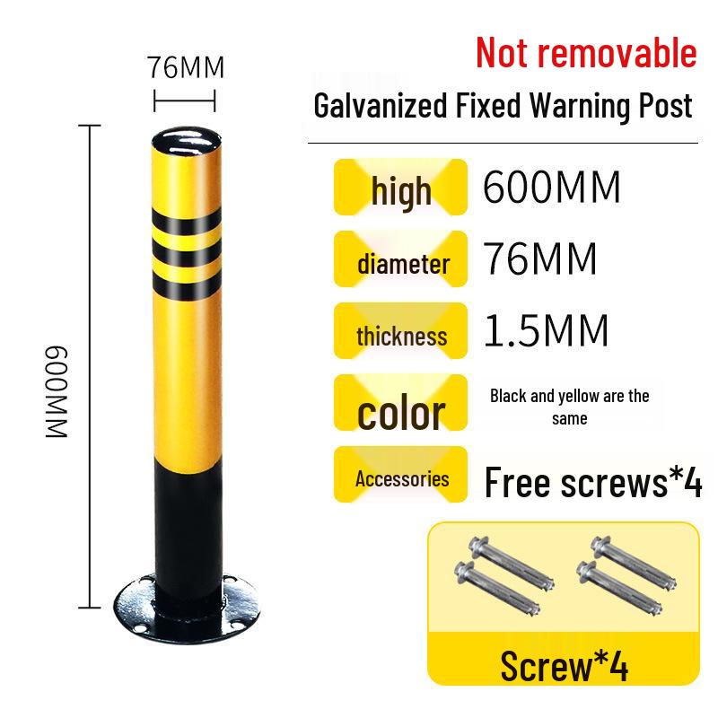 Reflective Steel Anti-Collision Parking Post with Lock