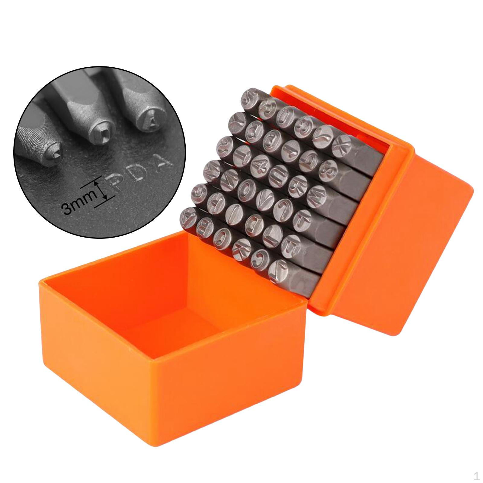 36pcs Letters And Numbers Stamp Set Leather Craft Stamping Tools 3mm