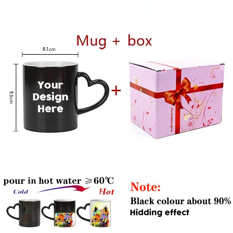 Personalisierte Zaubertassen, individuelle Farbwechseltasse, durch Hitze aktiviert, jedes Bild, Foto oder Text wird auf die Tasse gedruckt, Geschenk zum Muttertag für Papa