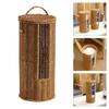 Handgewebter Zylinder Aufbewahrungskorb Badezimmer Organizer für 3 Rollen Toilettenpapier Freistehendes Badregal Dekoration