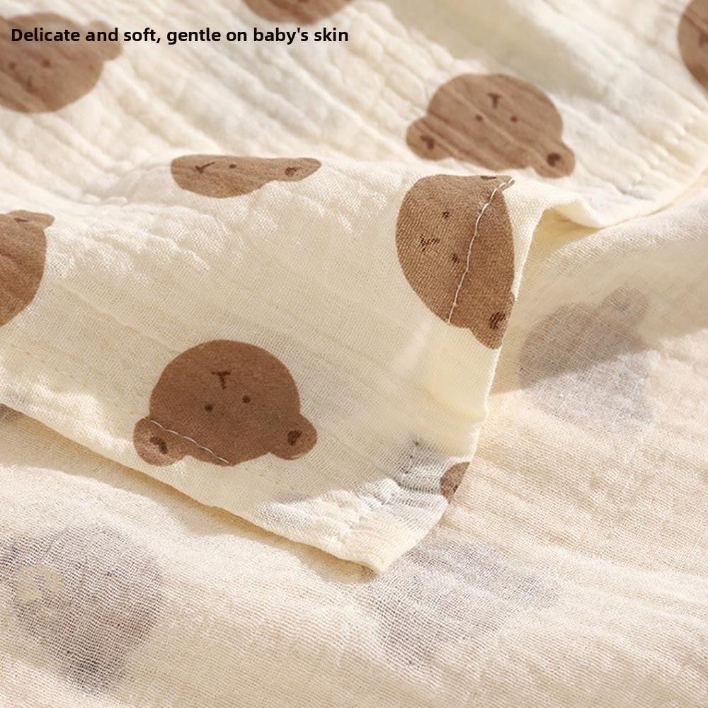 Soft Cotton Newborn Wrap Blanket Double-Layered Baby Quilt Cute Baby Swaddle Blanket For Newborn