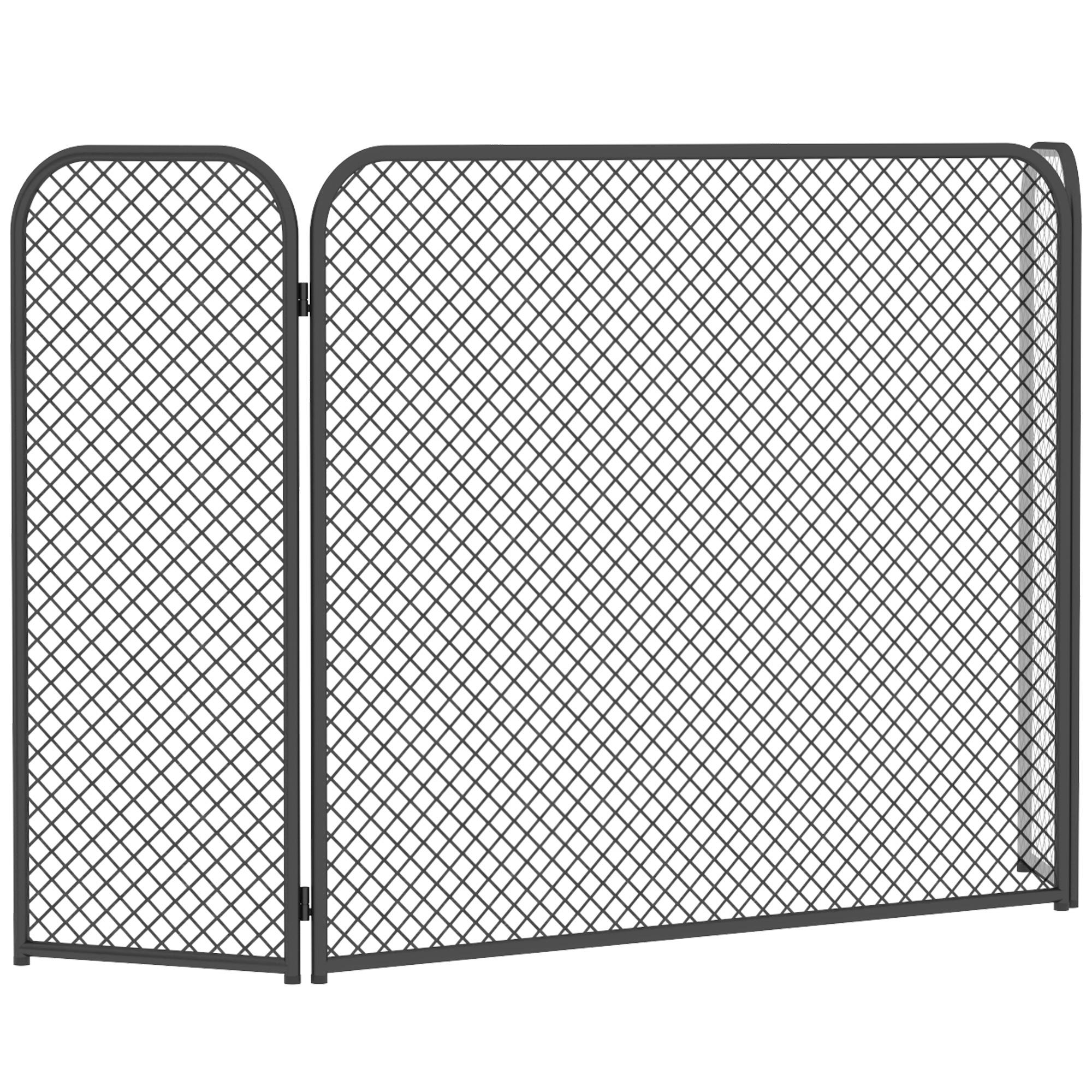 Garde-feu 3 pièces Pliable Écran de cheminée 100x51cm