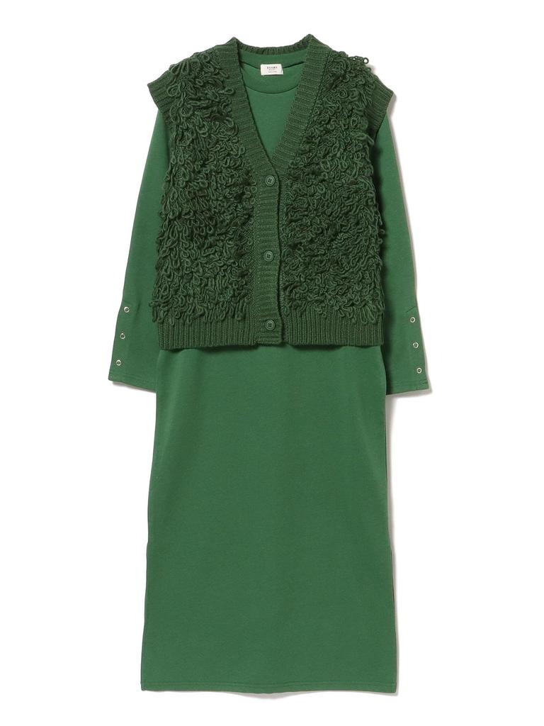 One Piece Kamizelka na pętelkę x One Piece ZIELONY JEDEN ROZMIAR [Beams Heart] (Ustaw przedmiot) Kobiety