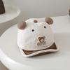 Kids 3D Animal Ear Baseball Cap Bear Cat Soft Brim Sun Hat Cute Toddler Duckbill Cap For Outdoor Play