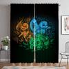 Elegant Room Curtains for Camera Pokemon Blackout Curtain for Room 2 Panel Home Interior Curtains Shades Halloween Decoration