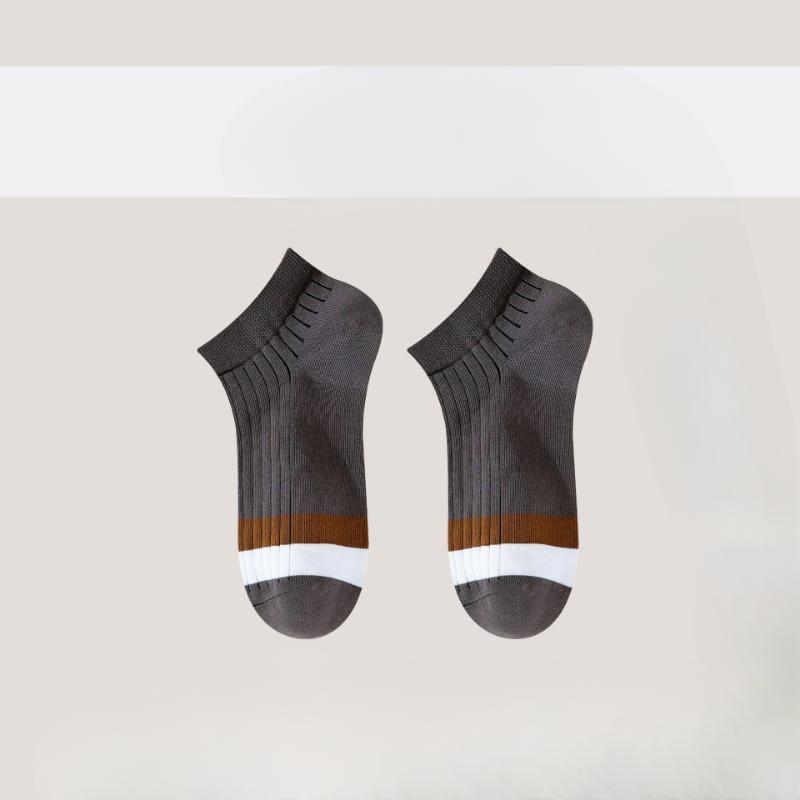 Fashionable Men's Short Socks, Summer All-cotton Anti-odor Sweat-absorbing Men's Socks, Casual Low-top Sports Socks, Trendy Short Socks