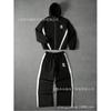 Mens Hooded Zip-Up Letter Print Tracksuit Set Casual Sportswear Lightweight Air Layer Fabric Fall