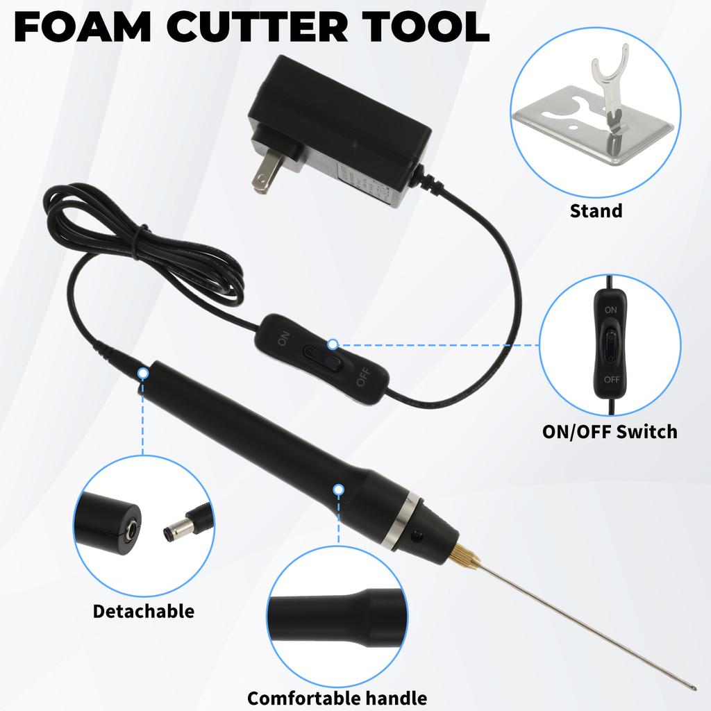3in1 Foam Cutter Tools Kit Quick Heating Hot Knife Cutter Pen Portable Electric Foam Cutting Machine for Foam Board Pearl cotton